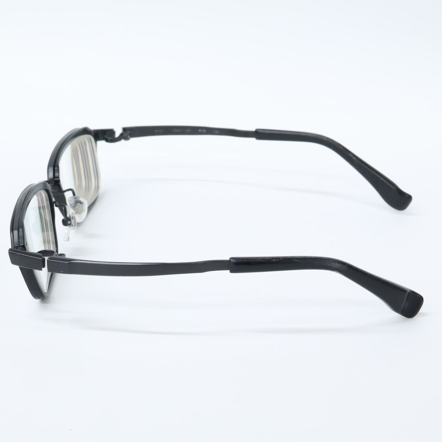 999.9 M-22 Titanium Square Glasses Black Size 53x17-133