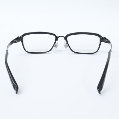 999.9 M-22 Titanium Square Glasses Black Size 53x17-133