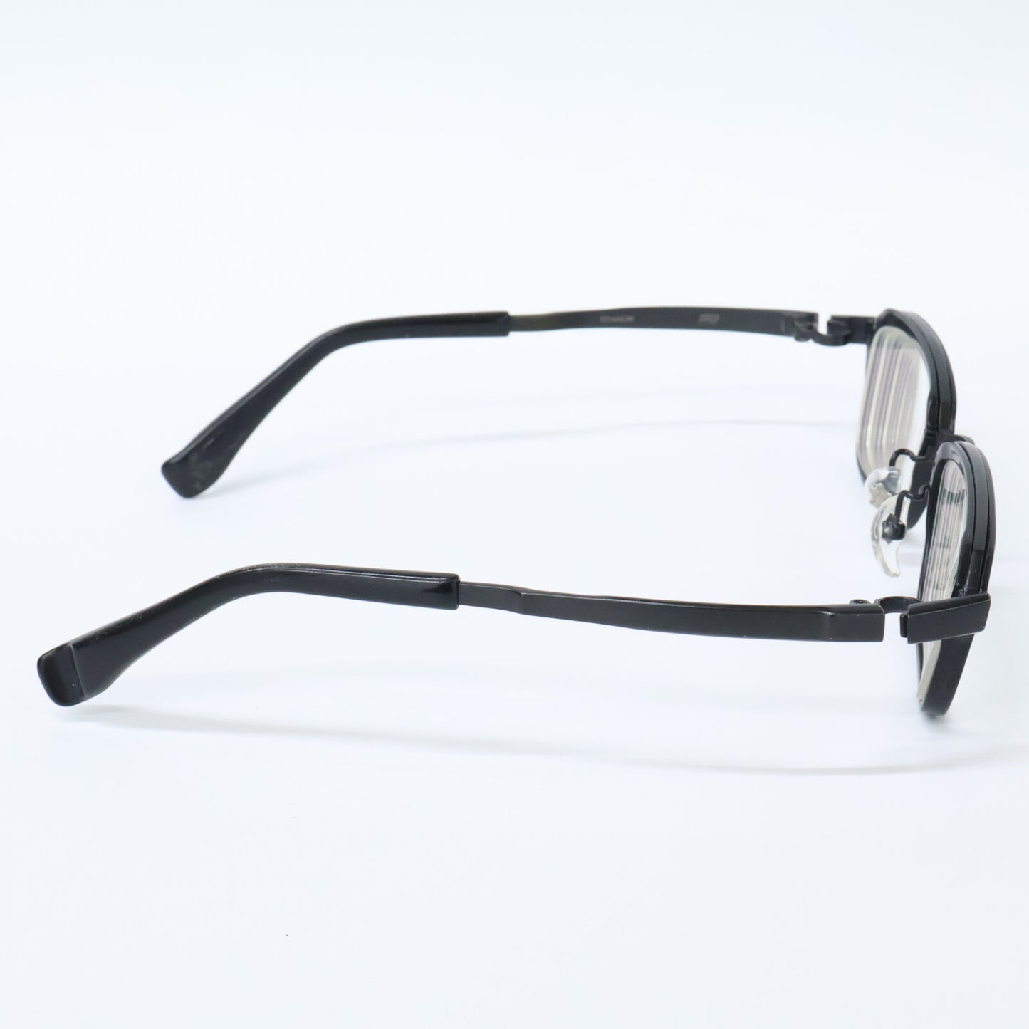 999.9 M-22 Titanium Square Glasses Black Size 53x17-133