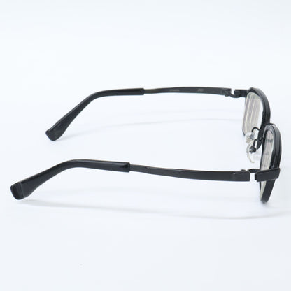 999.9 M-22 Titanium Square Glasses Black Size 53x17-133