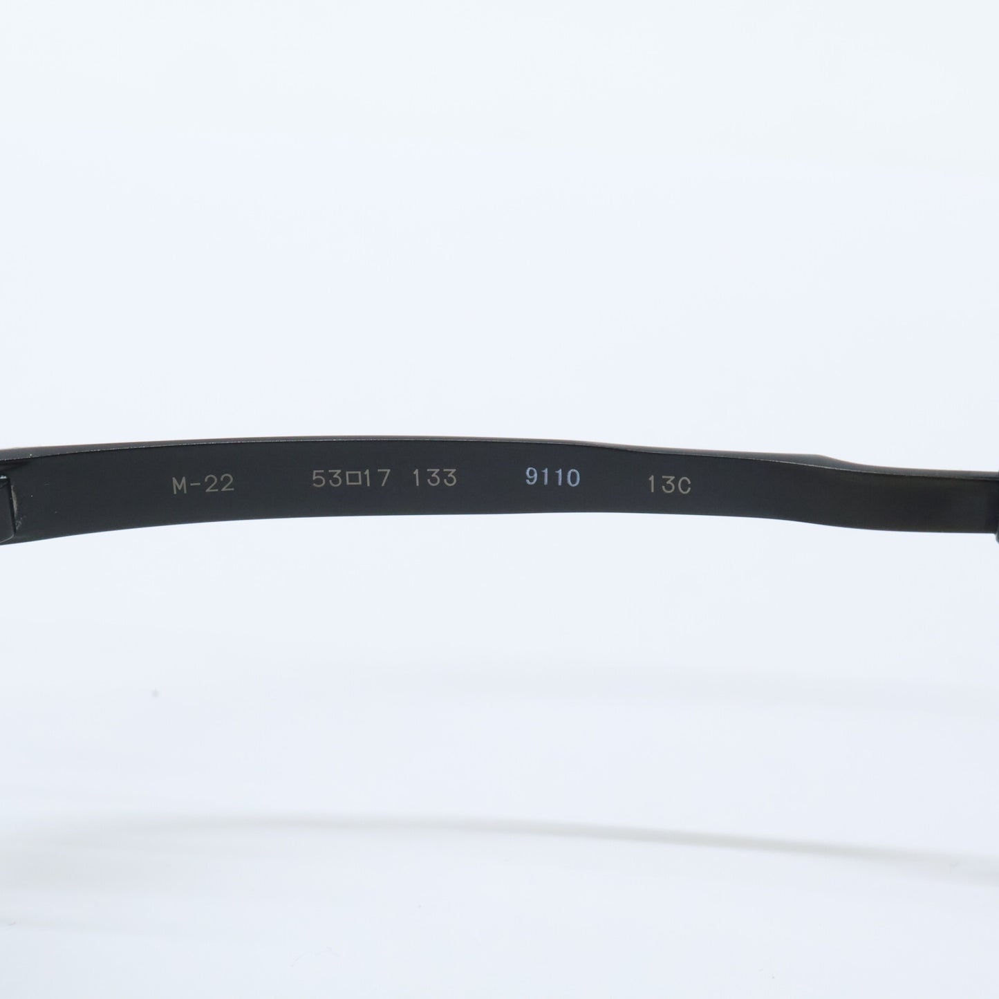 999.9 M-22 Titanium Square Glasses Black Size 53x17-133