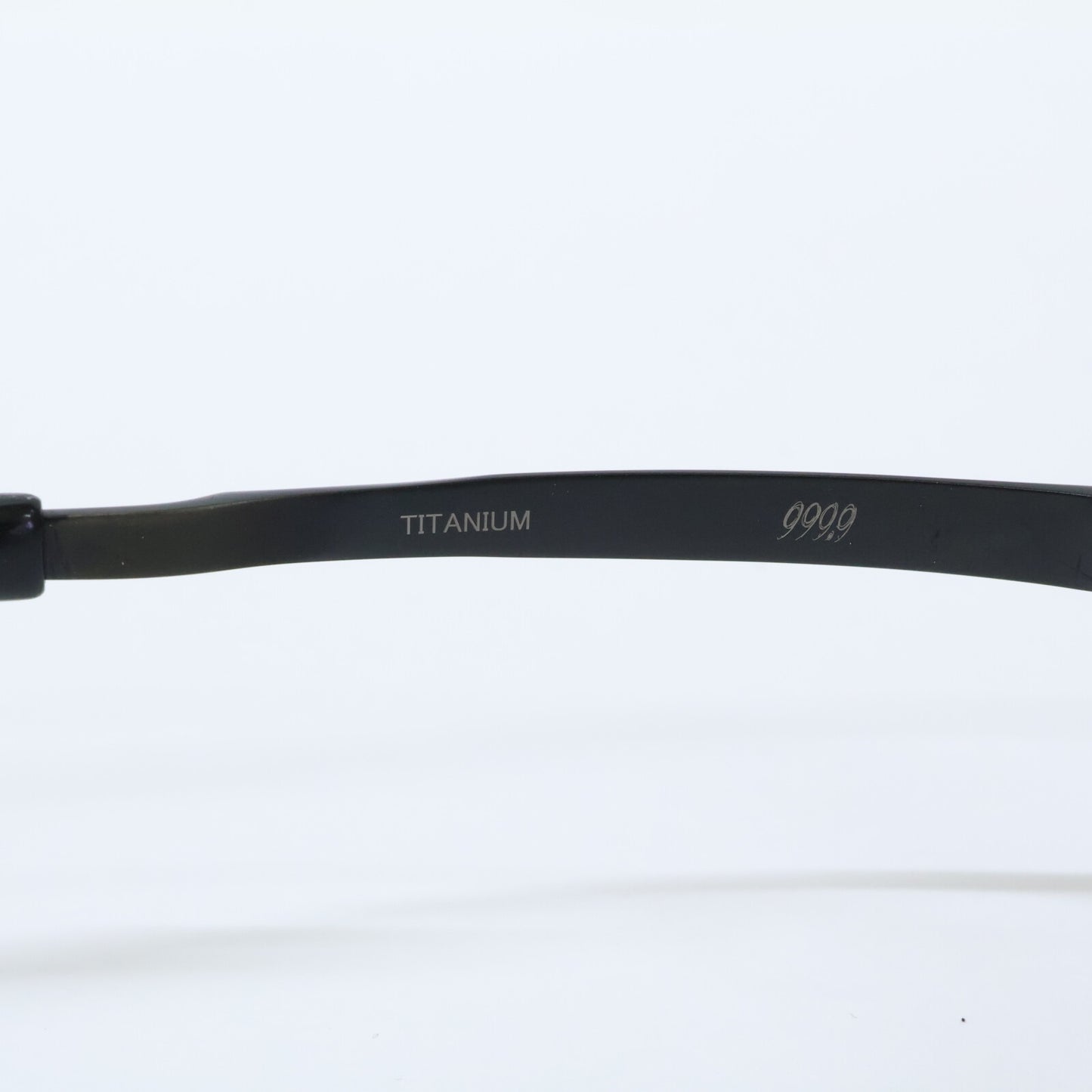 999.9 M-22 Titanium Square Glasses Black Size 53x17-133