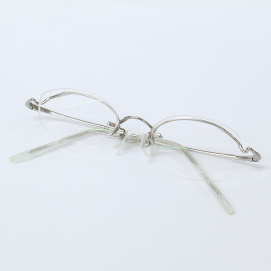 999.9 O-04T Rimless Frame Glasses Silver Size 47x16