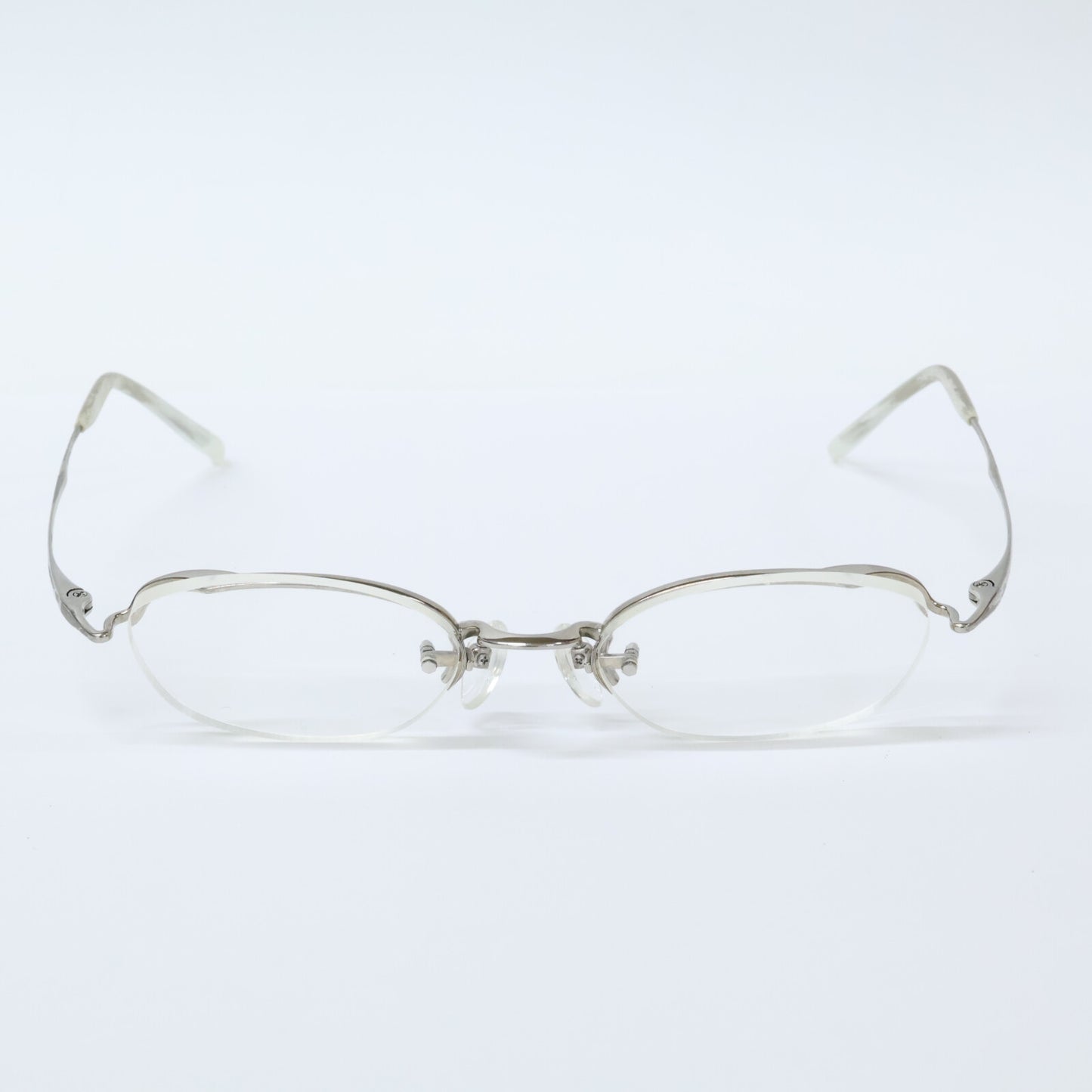 999.9 O-04T Rimless Frame Glasses Silver Size 47x16