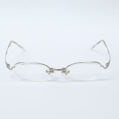999.9 O-04T Rimless Frame Glasses Silver Size 47x16