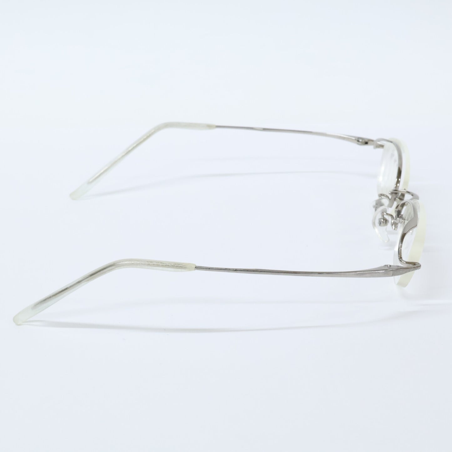 999.9 O-04T Rimless Frame Glasses Silver Size 47x16