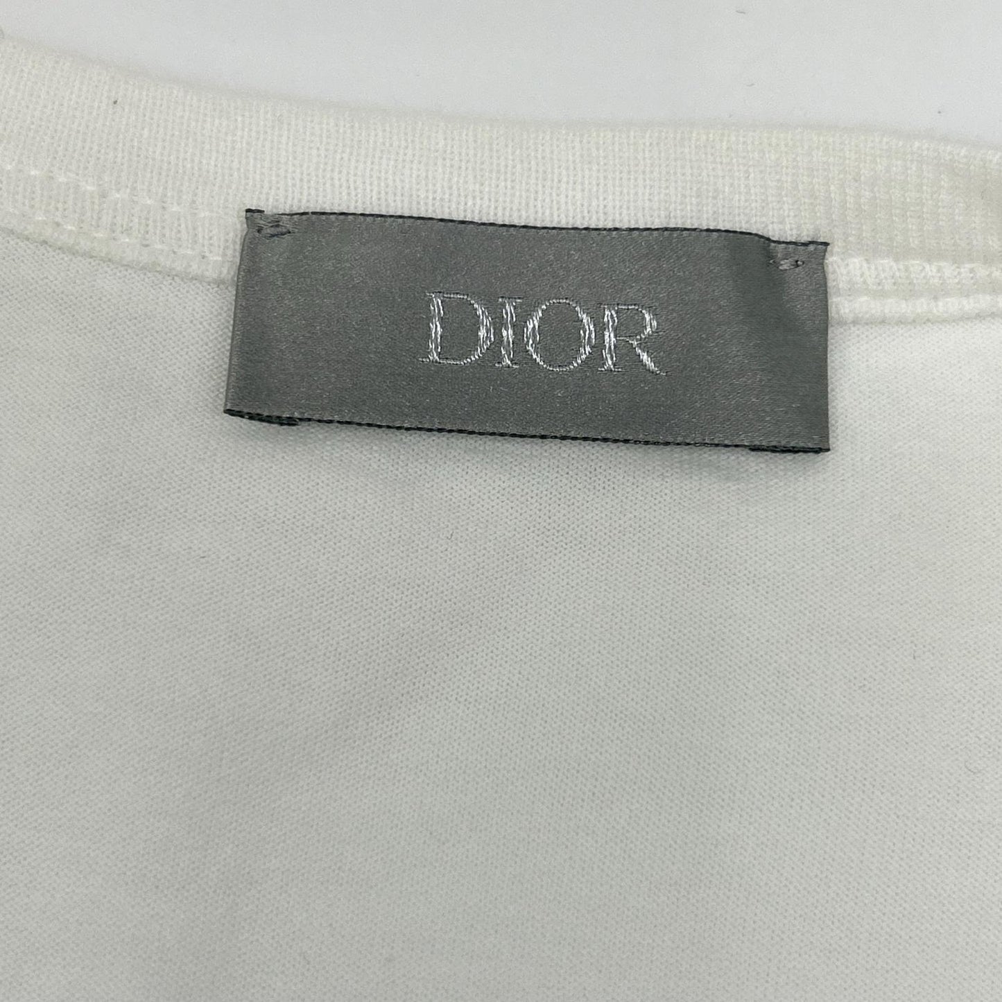 DIOR x Shawn Stussy Logo Cotton T-Shirt White Size XL