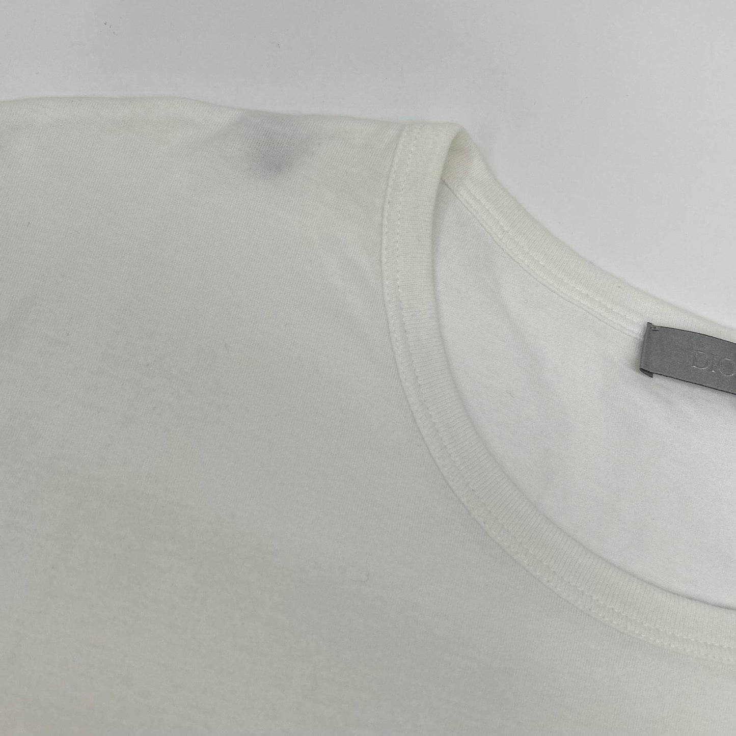 DIOR x Shawn Stussy Logo Cotton T-Shirt White Size XL