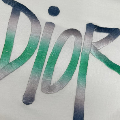 DIOR x Shawn Stussy Logo Cotton T-Shirt White Size XL