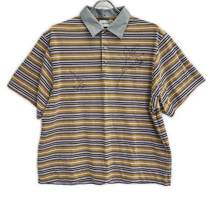 TANAKA ST-264-MSE Multi Stripe Polo Brown Size S