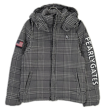 PEARLY GATES Houndstooth Golf Jacket White Black Size 5