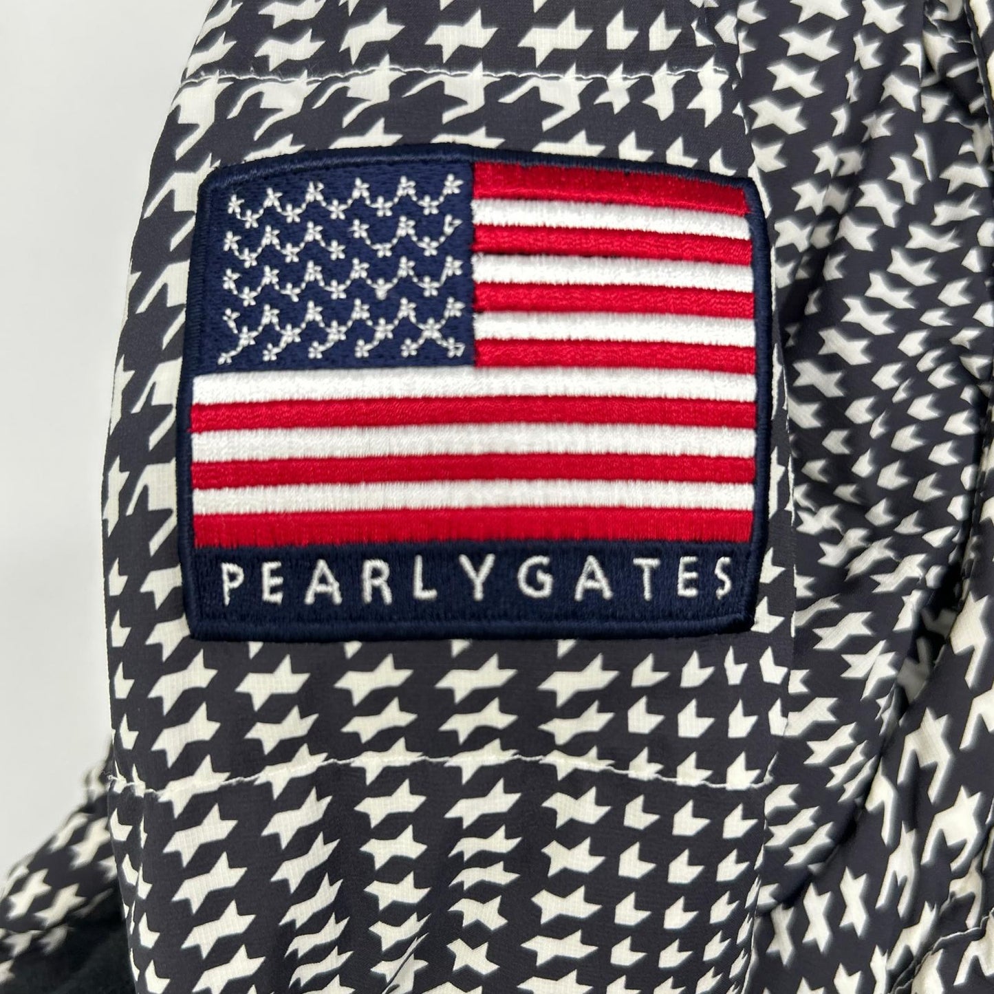 PEARLY GATES Houndstooth Golf Jacket White Black Size 5