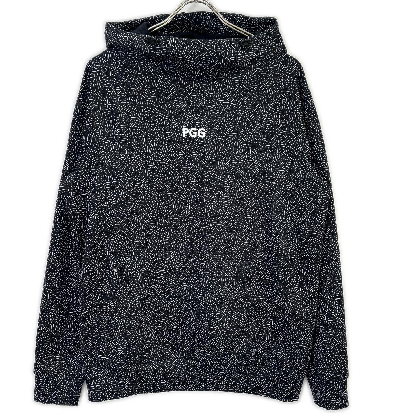 PEARLY GATES All-Over Pattern Polyester Hoodie Black Size 5