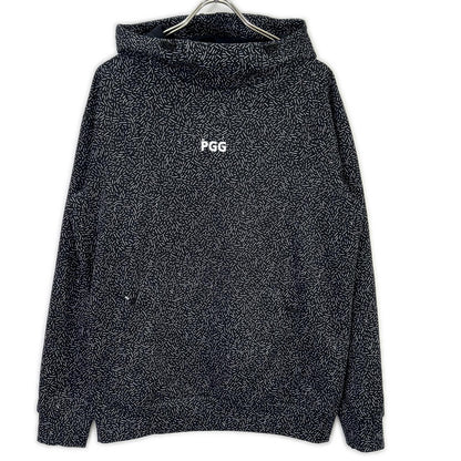 PEARLY GATES All-Over Pattern Polyester Hoodie Black Size 5