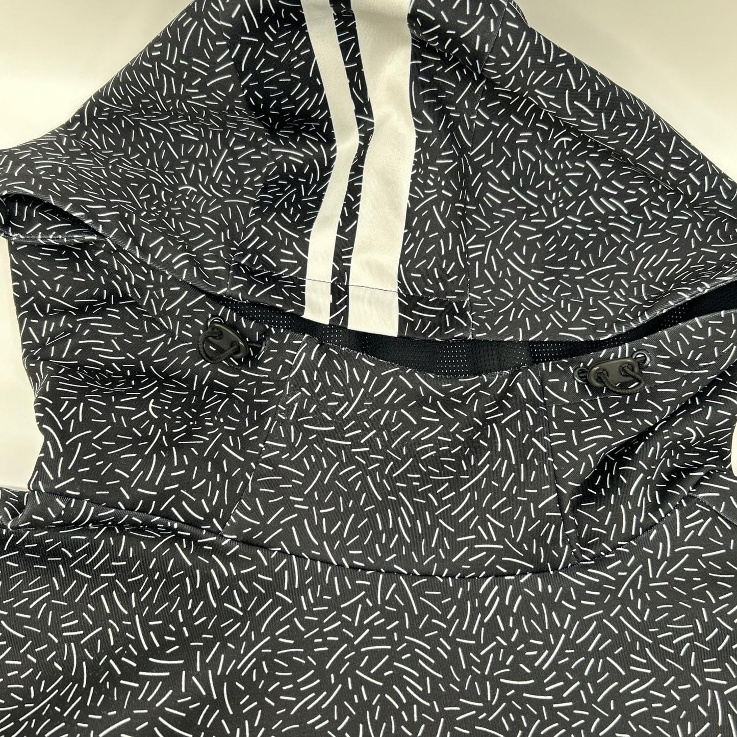 PEARLY GATES All-Over Pattern Polyester Hoodie Black Size 5