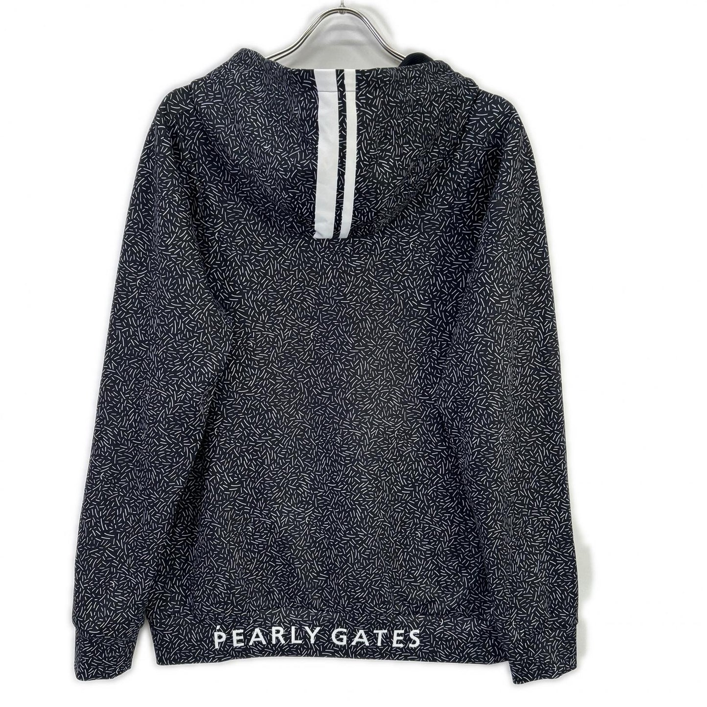 PEARLY GATES All-Over Pattern Polyester Hoodie Black Size 5