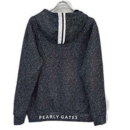 PEARLY GATES All-Over Pattern Polyester Hoodie Black Size 5