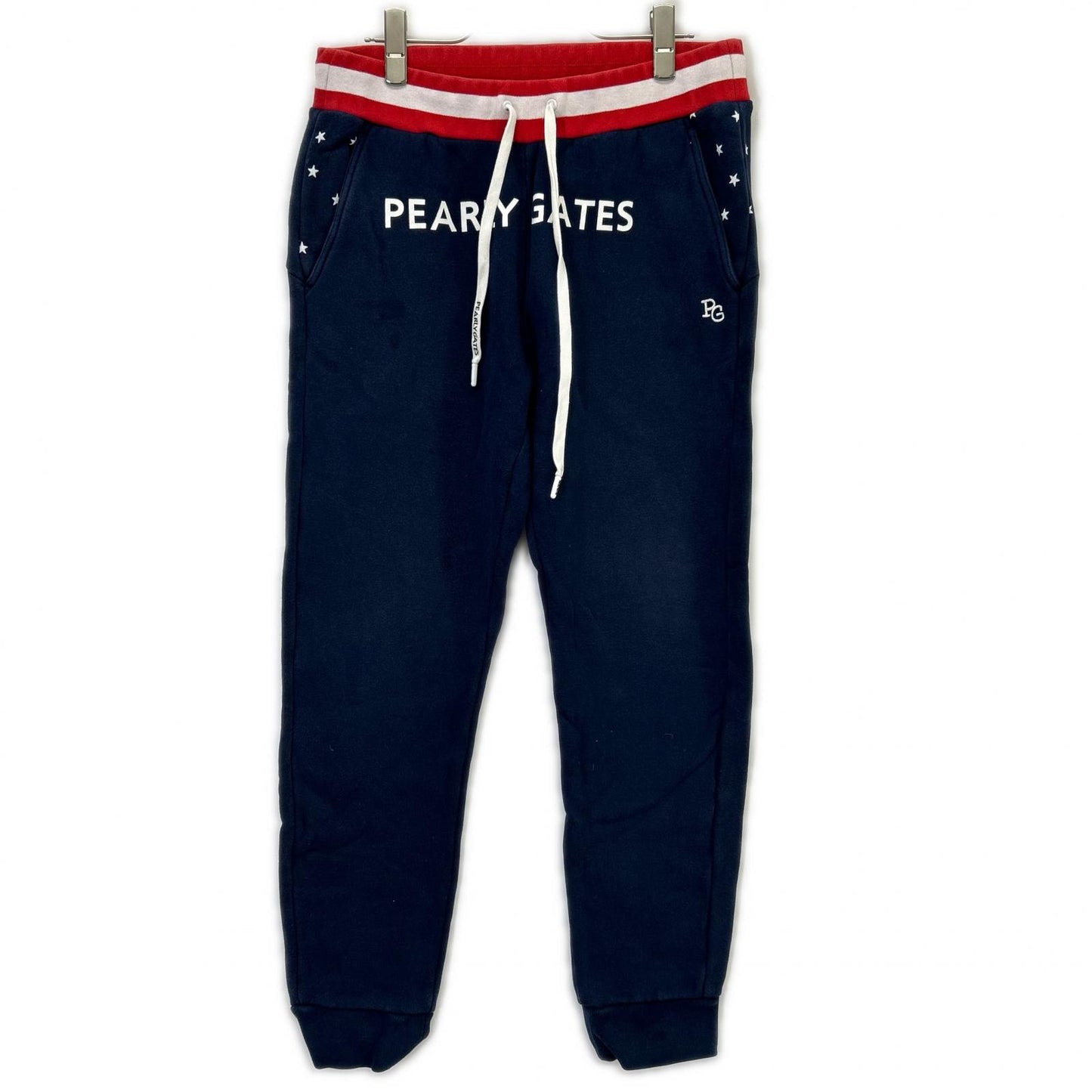 PEARLY GATES Star Pattern Cotton Pants Navy Size 4
