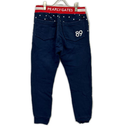 PEARLY GATES Star Pattern Cotton Pants Navy Size 4