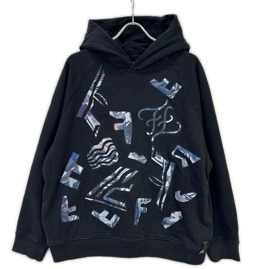 FENDI Black Design Cotton Hoodie
