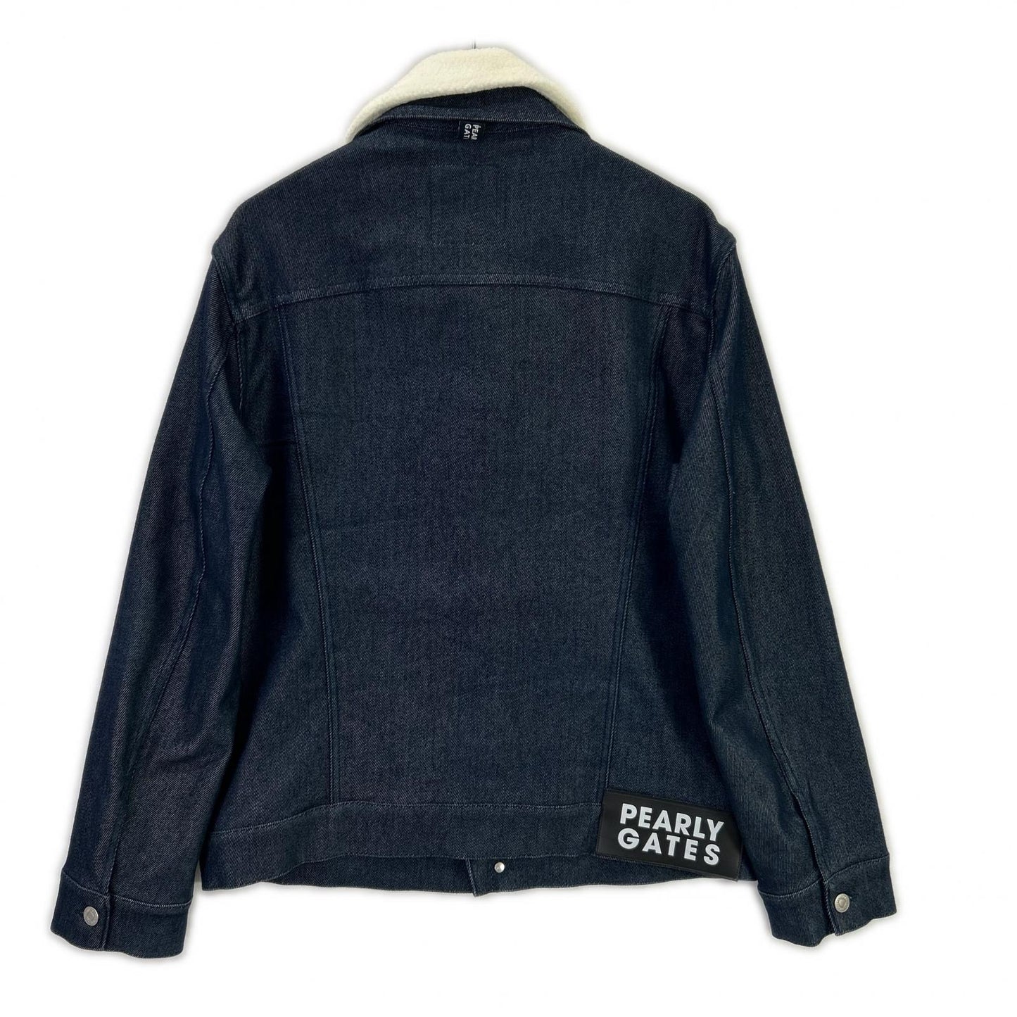 PEARLY GATES x Mickey Denim Boa Collar Jacket Blue Size 4