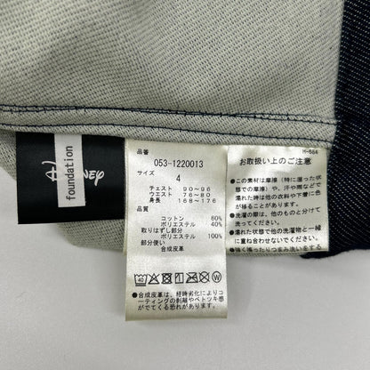 PEARLY GATES x Mickey Denim Boa Collar Jacket Blue Size 4