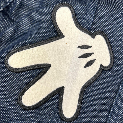 PEARLY GATES x Mickey Denim Boa Collar Jacket Blue Size 4