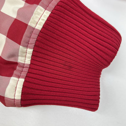 MASTER BUNNY EDITION Check Rib Knit Jacket Red White Size 5