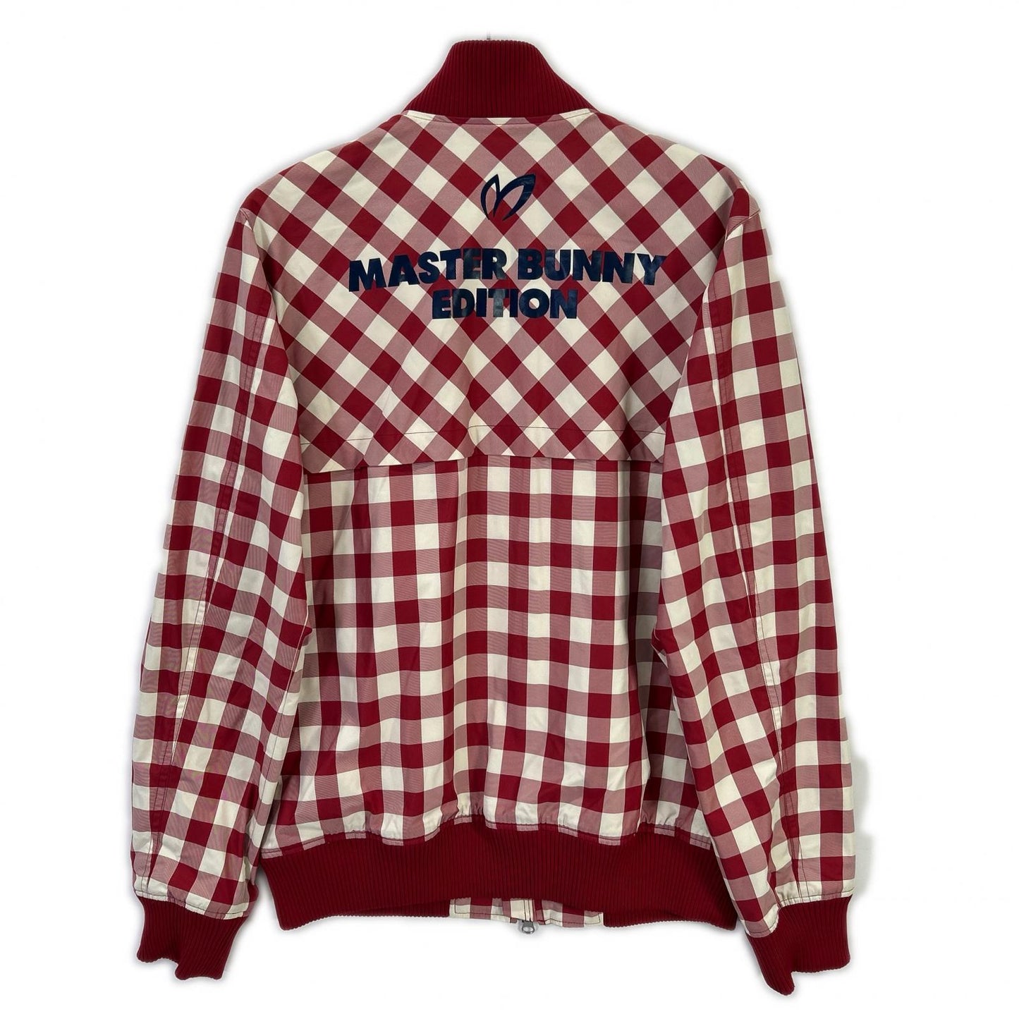 MASTER BUNNY EDITION Check Rib Knit Jacket Red White Size 5