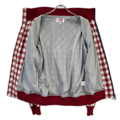 MASTER BUNNY EDITION Check Rib Knit Jacket Red White Size 5