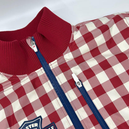MASTER BUNNY EDITION Check Rib Knit Jacket Red White Size 5