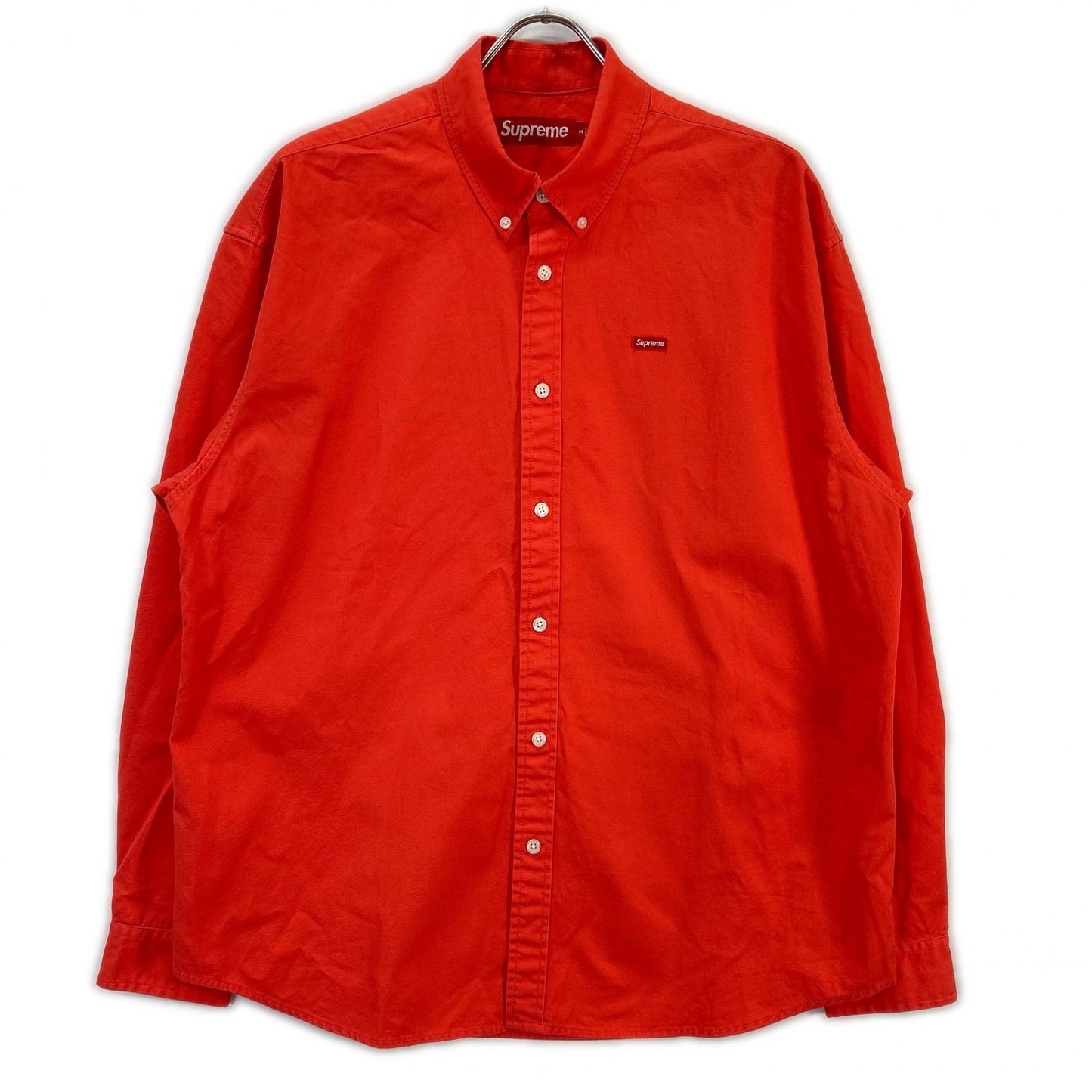 Supreme 24SS Small Box Cotton Shirt Orange Size M