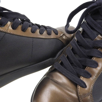 HUGOBOSS Leather Hi-Top Sneakers Brown Black Size EU 40