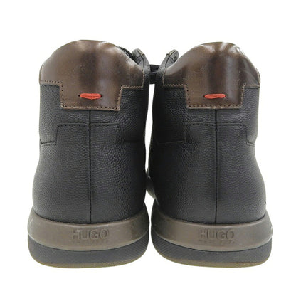 HUGOBOSS Leather Hi-Top Sneakers Brown Black Size EU 40