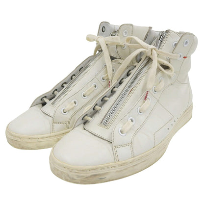 HUGOBOSS Center Zip High Top Sneakers White Size EU 39