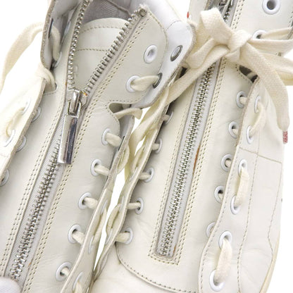 HUGOBOSS Center Zip High Top Sneakers White Size EU 39