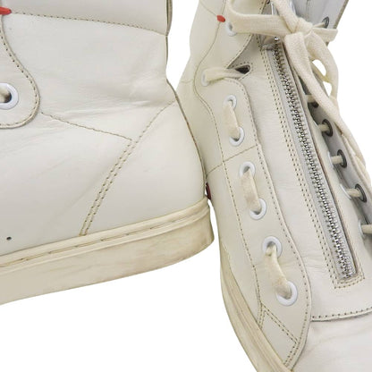 HUGOBOSS Center Zip High Top Sneakers White Size EU 39