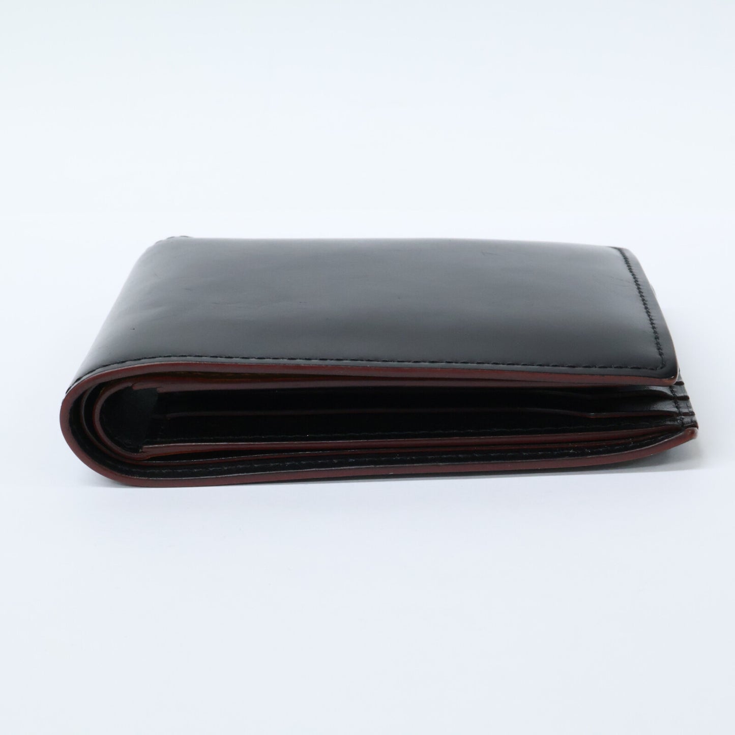 GANZO 59152 Cordovan R.C. Bi-Fold Wallet Black Size ONE SIZE