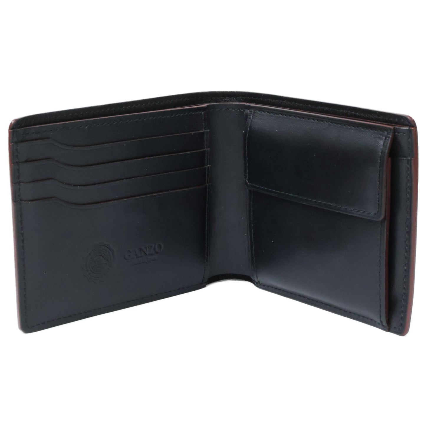 GANZO 59152 Cordovan R.C. Bi-Fold Wallet Black Size ONE SIZE