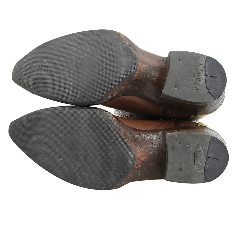JUSTIN Brown Western Boots w/ Toe Plate Size 8D