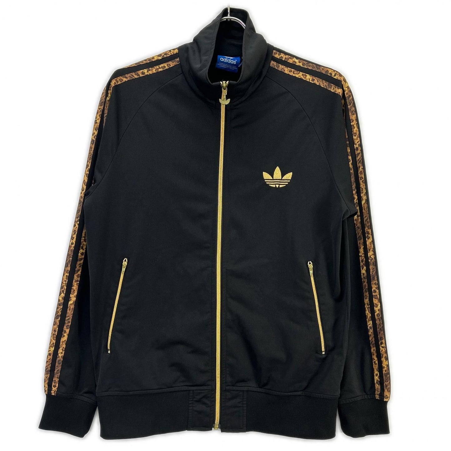 adidas W39303 Leopard Track Jacket Black Size M