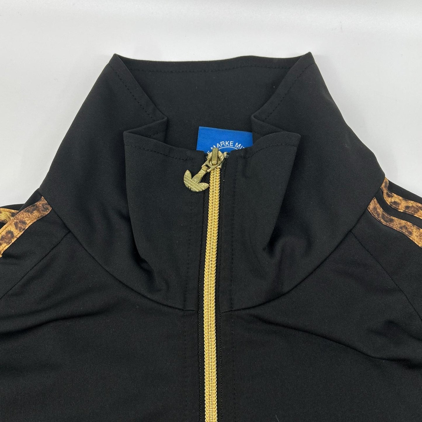adidas W39303 Leopard Track Jacket Black Size M