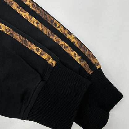 adidas W39303 Leopard Track Jacket Black Size M