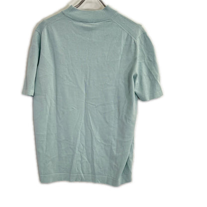GRAN SASSO Blue Short Sleeve 12G Cotton Neck Knit Size 50