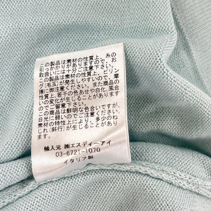 GRAN SASSO Blue Short Sleeve 12G Cotton Neck Knit Size 50