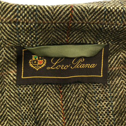 Loro Piana Wool Cashmere Check 3B Blazer Size 50