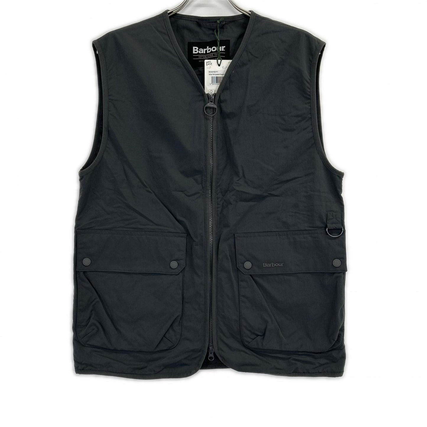 Barbour Gray Re-Engineered Flyweight Gilet Vest Size M
