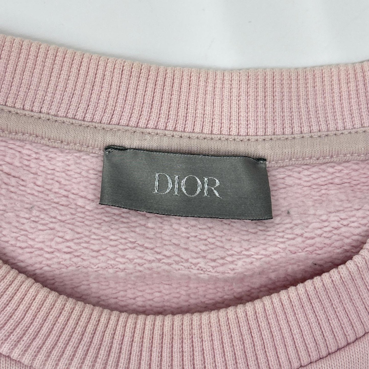 DIOR Pink KAWS Logo Cotton Sweatshirt Size S