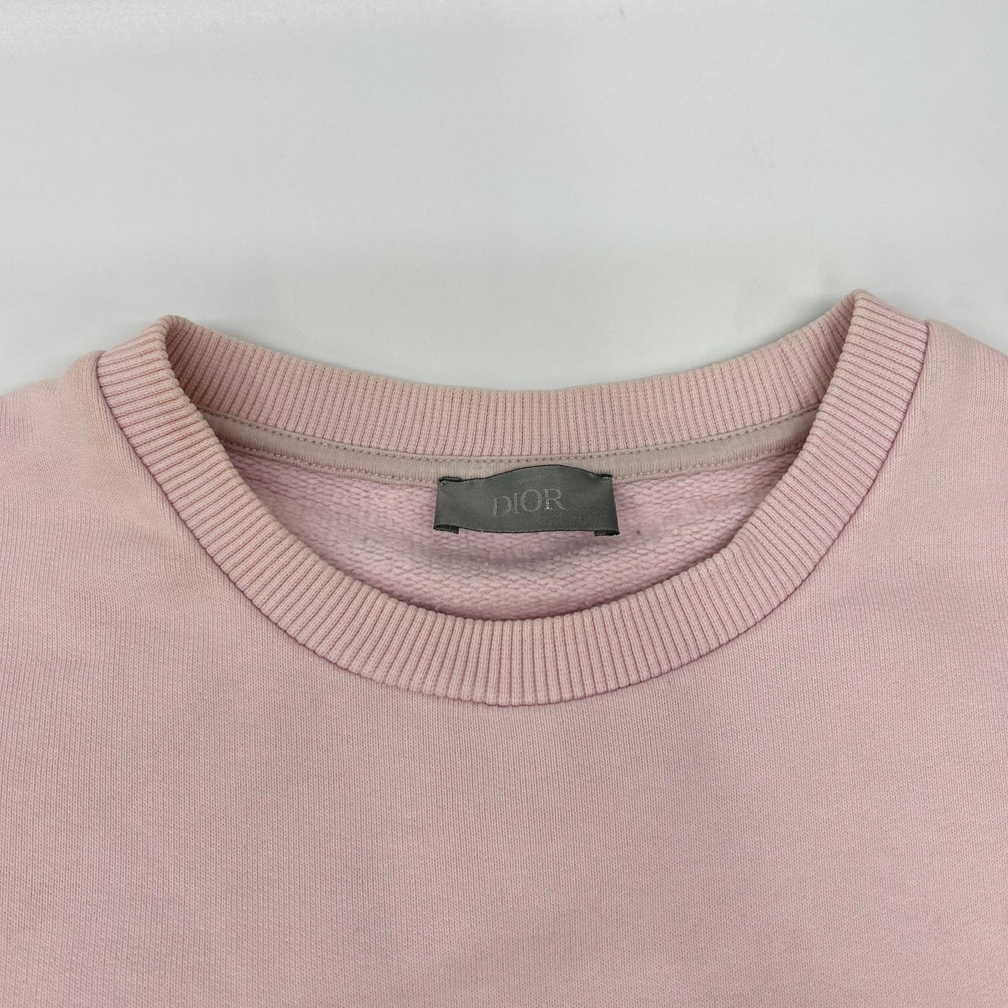 DIOR Pink KAWS Logo Cotton Sweatshirt Size S