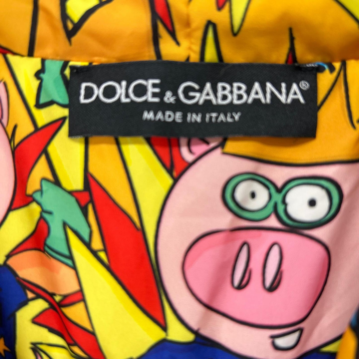 DOLCE&GABBANA Yellow Majolica Pattern Hoodie Size 52